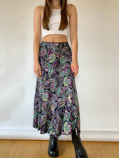 Vintage 1990s Paisley Skirt