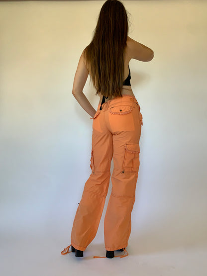 Y2K Orange Cargos