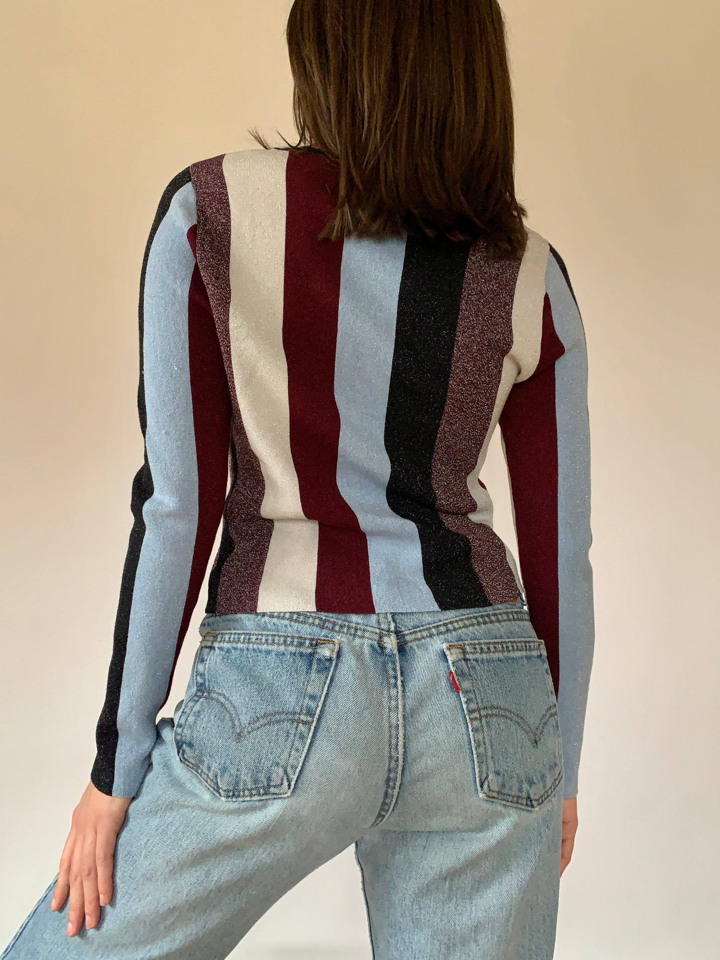 Striped Glitter Knit