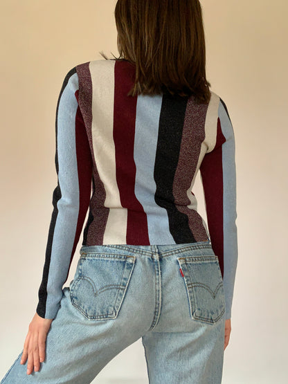 Striped Glitter Knit