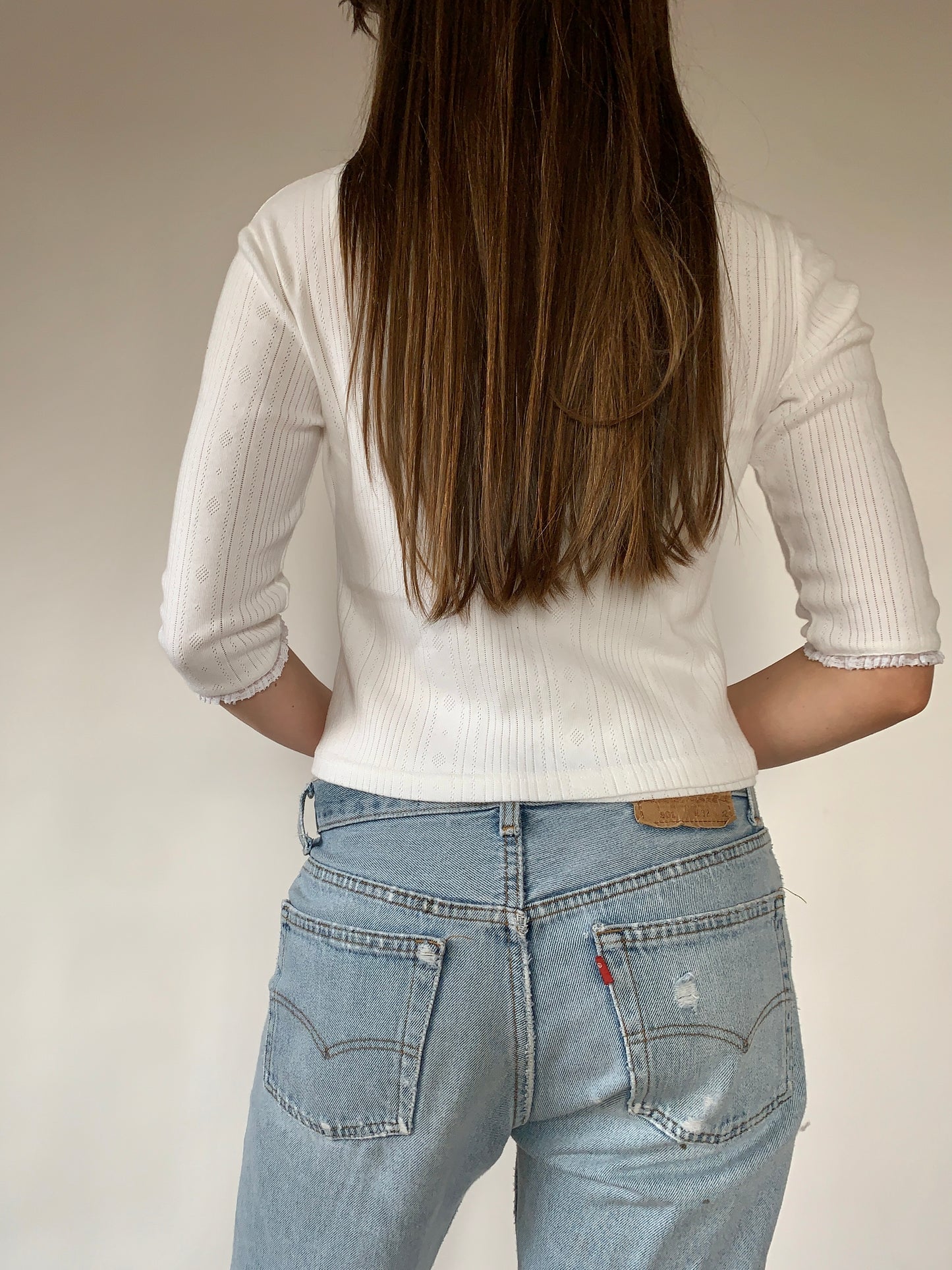 Two Piece White Cotton Set