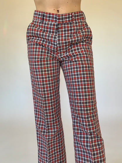 Vintage 1960s Plaid Trousers