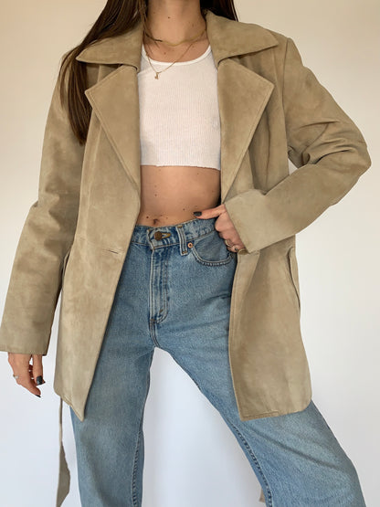2000s Suede Trench