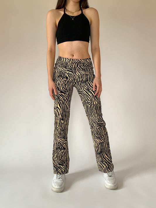 Vintage 1990s Betsey Johnson Zebra Pants