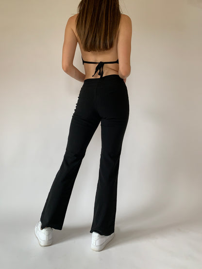 Vintage 1990s Black Stretch Pants