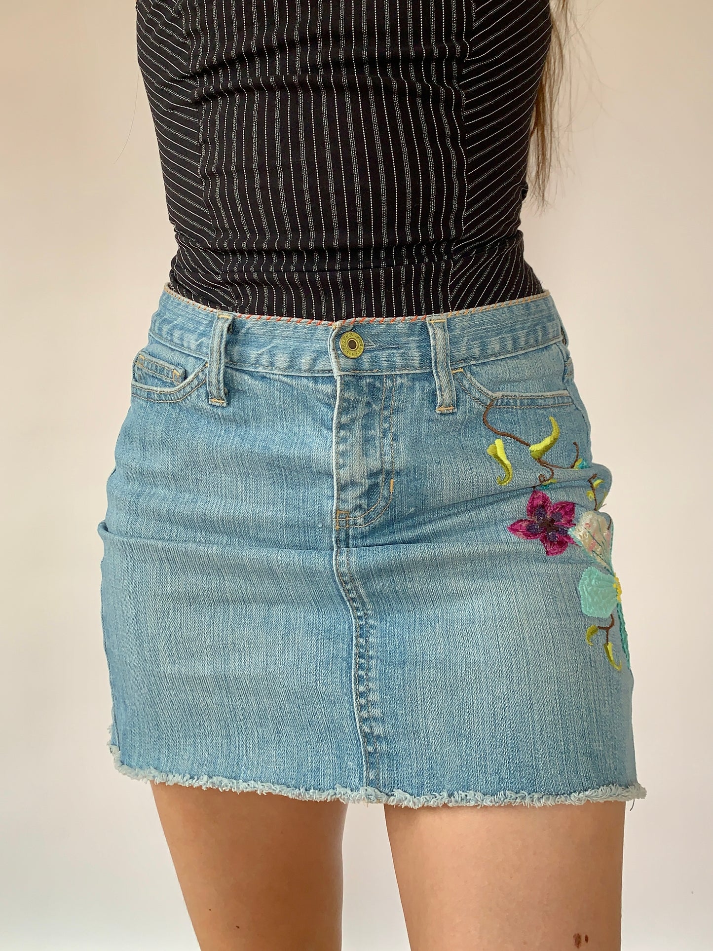 Y2K Embroidered Mini