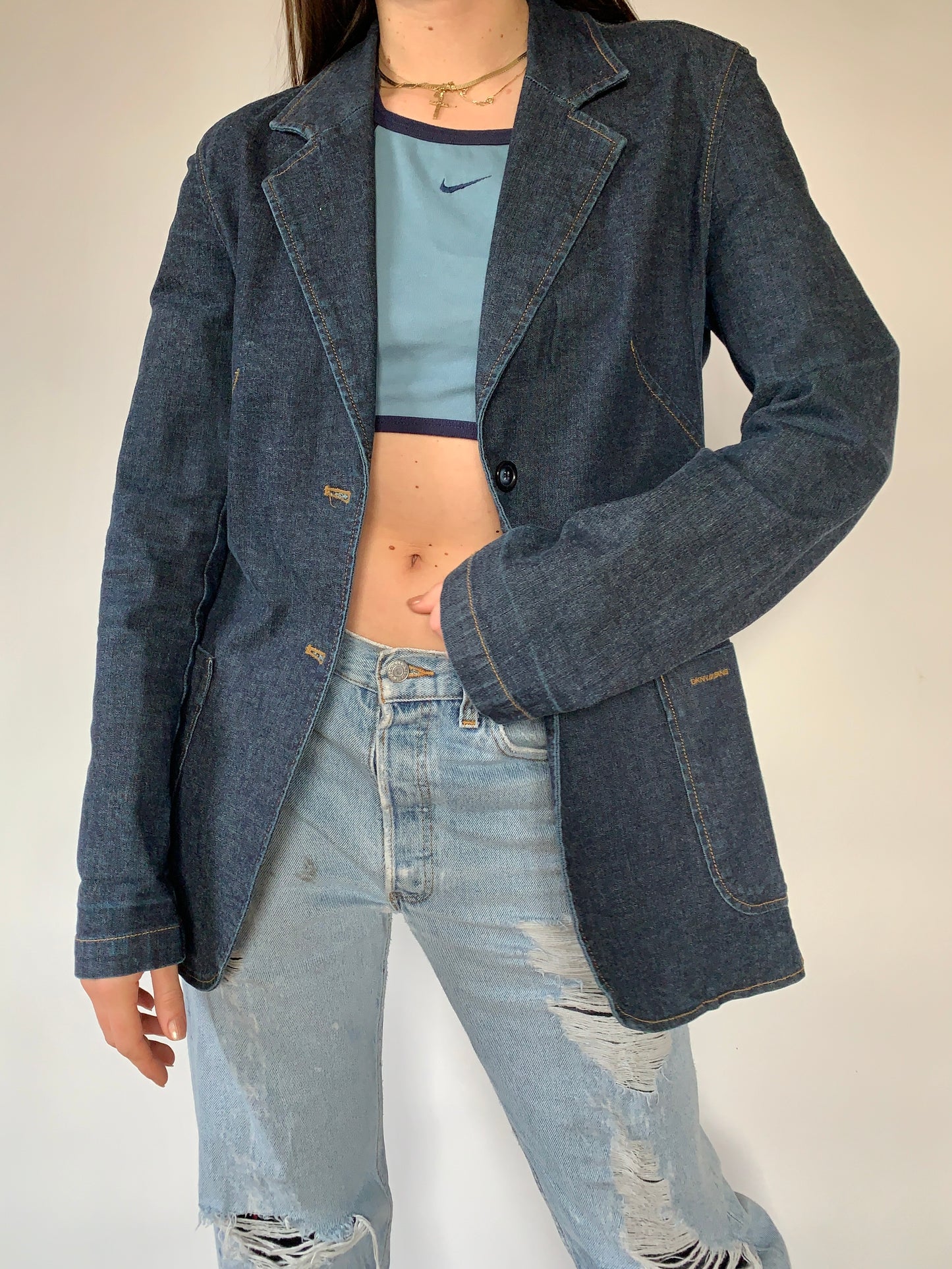 Y2K Denim Blazer