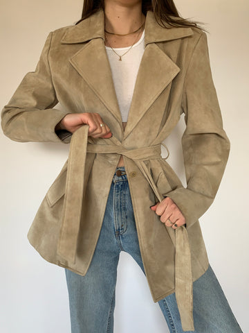 2000s Suede Trench