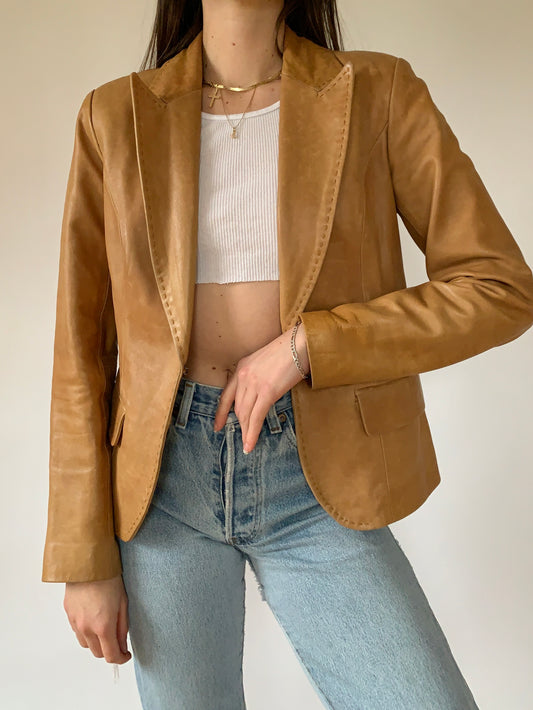 Vintage Leather Blazer