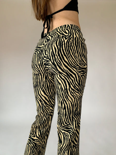 Vintage 1990s Betsey Johnson Zebra Pants