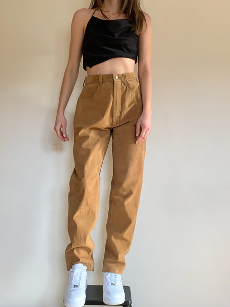 Vintage Guess Suede Leather Pants