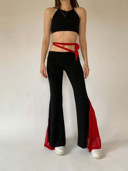 Y2K Belted Bellbottoms