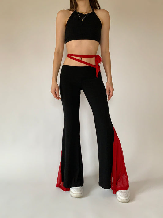 Y2K Belted Bellbottoms