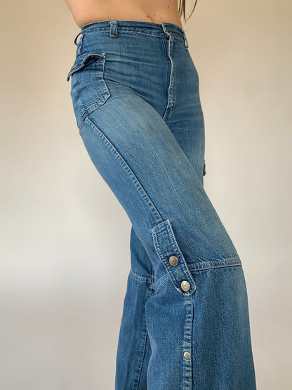 Vintage 1970s Cargo Jeans