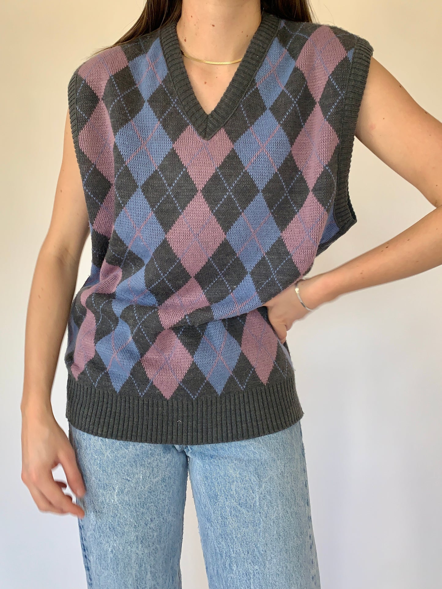 Vintage Argyle Sweater Vest