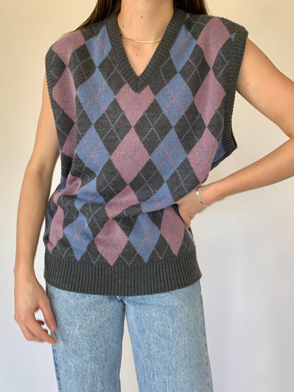 Vintage Argyle Sweater Vest