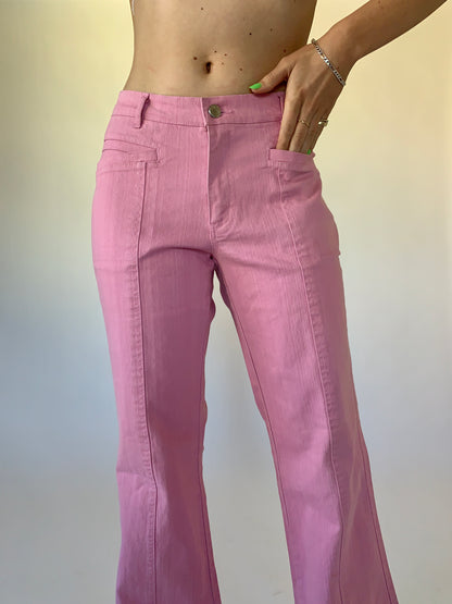 Y2K Pink Flares