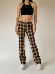 Y2K Plaid Flares