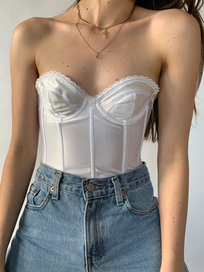 Vintage 1980s Satin Bustier