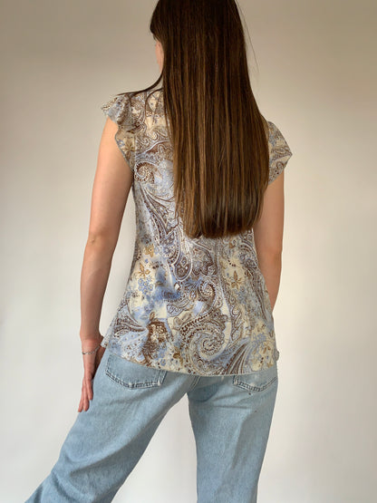 Y2K Paisley Top