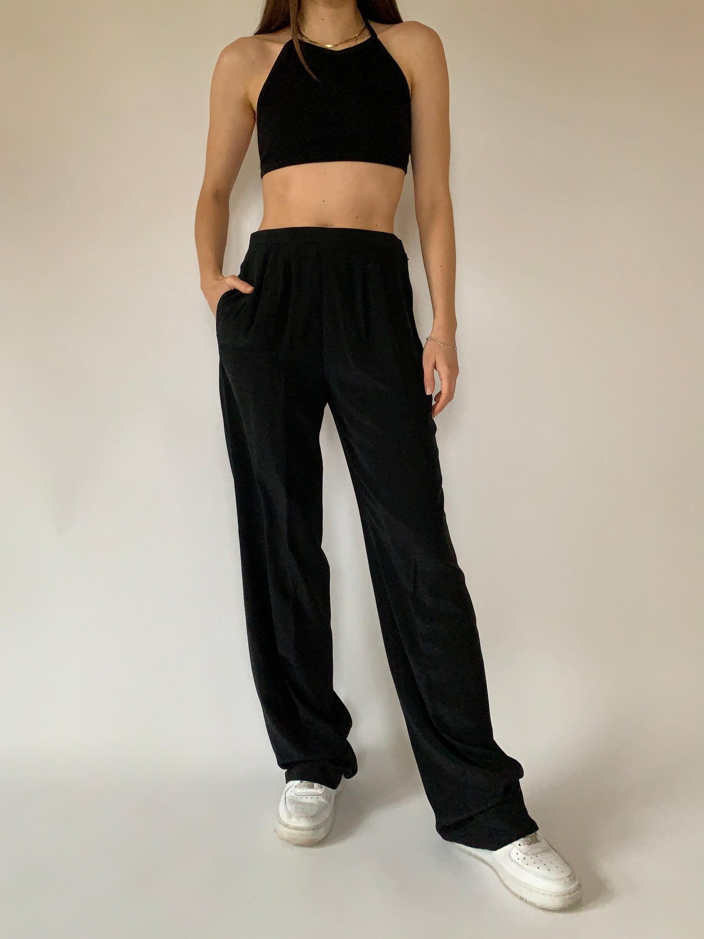 Vintage Pure Silk Trousers