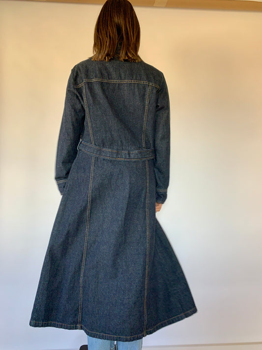 Vintage 1990s Denim Trench