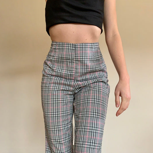 Y2K Plaid Flares