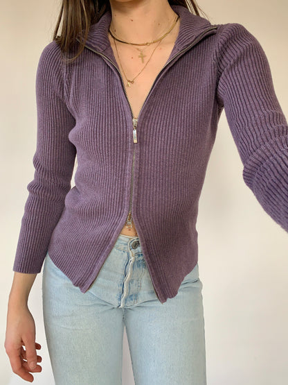Y2K Double Zip Sweater