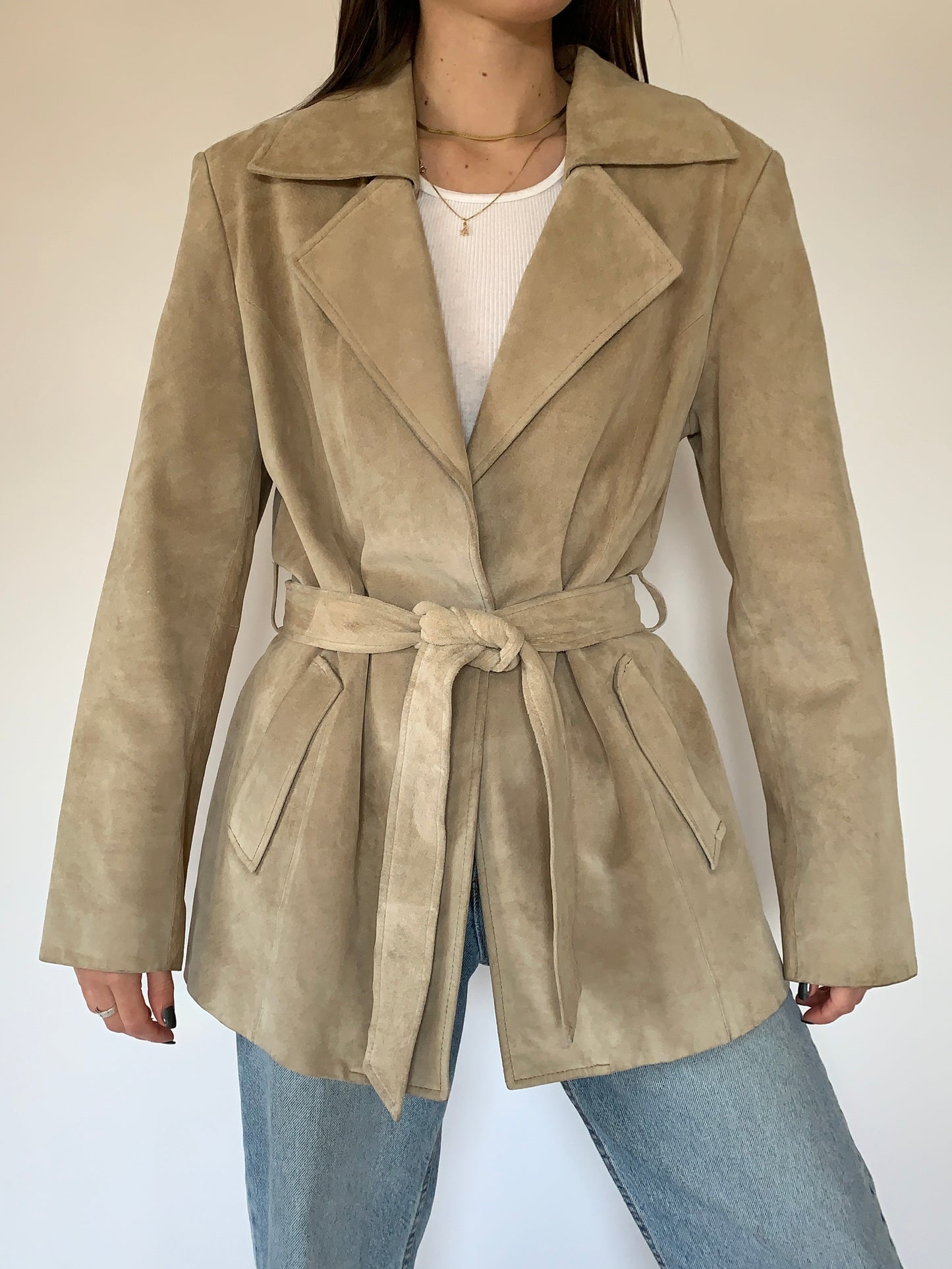 2000s Suede Trench