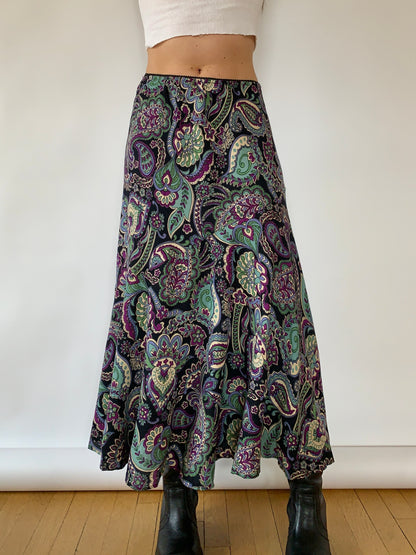 Vintage 1990s Paisley Skirt