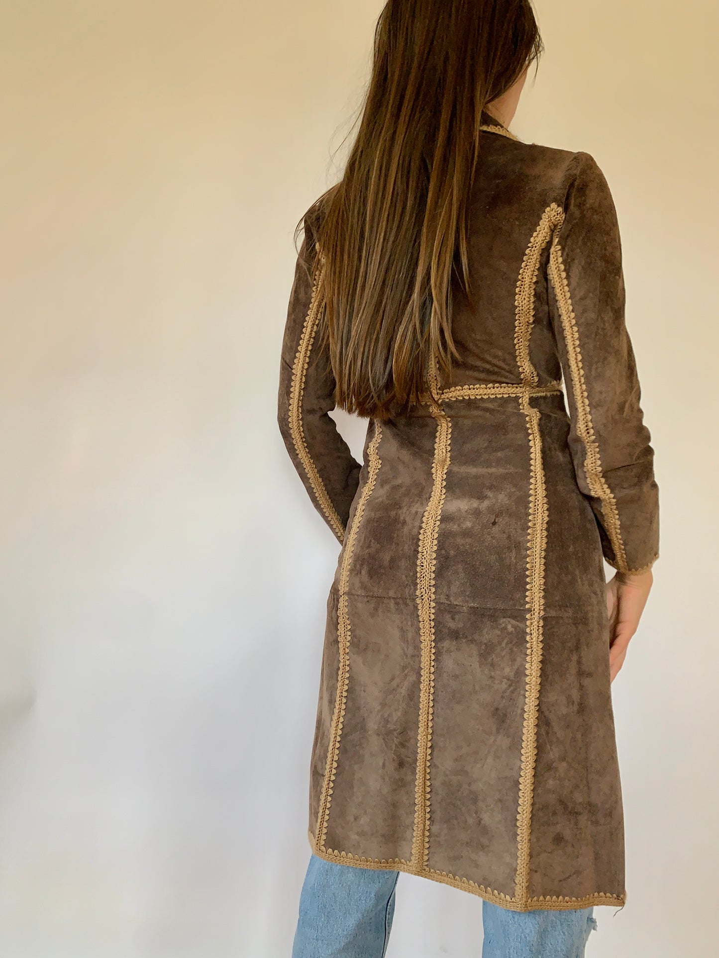Vintage 1970s Leather Trench