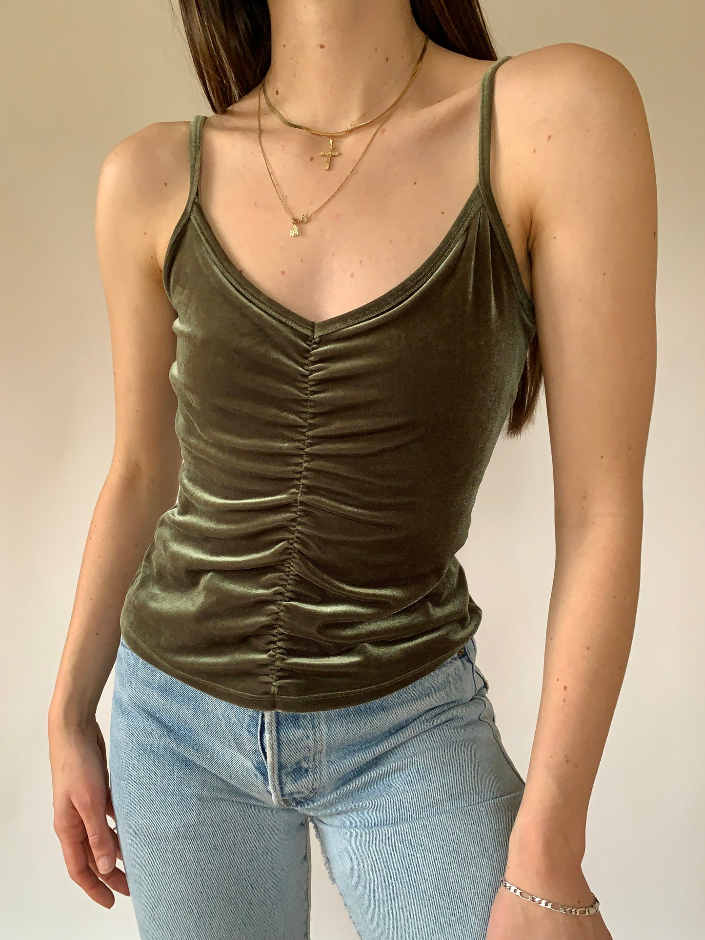 Vintage 1990s Olive Tank