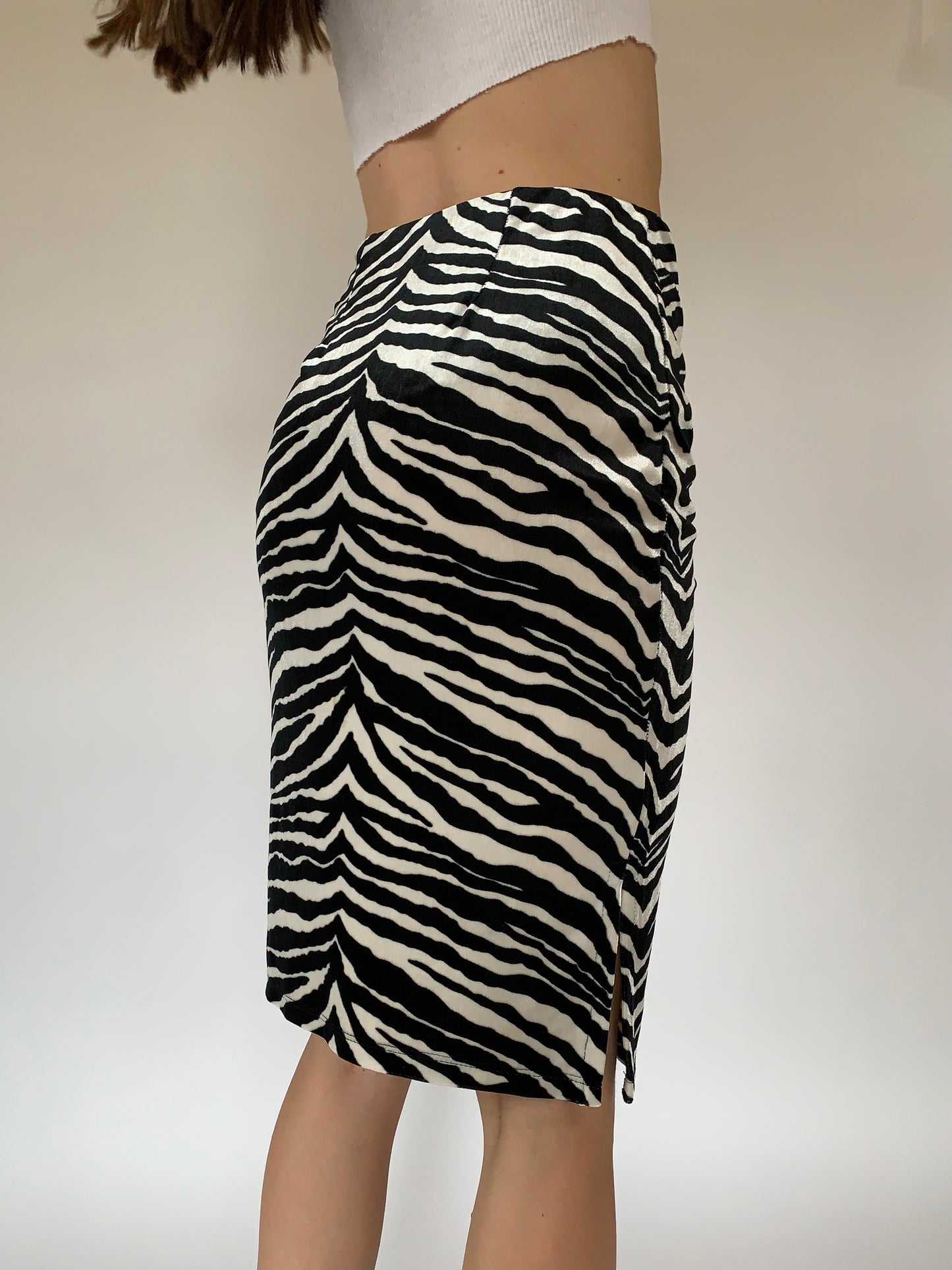 Vintage 1990s Zebra Skirt