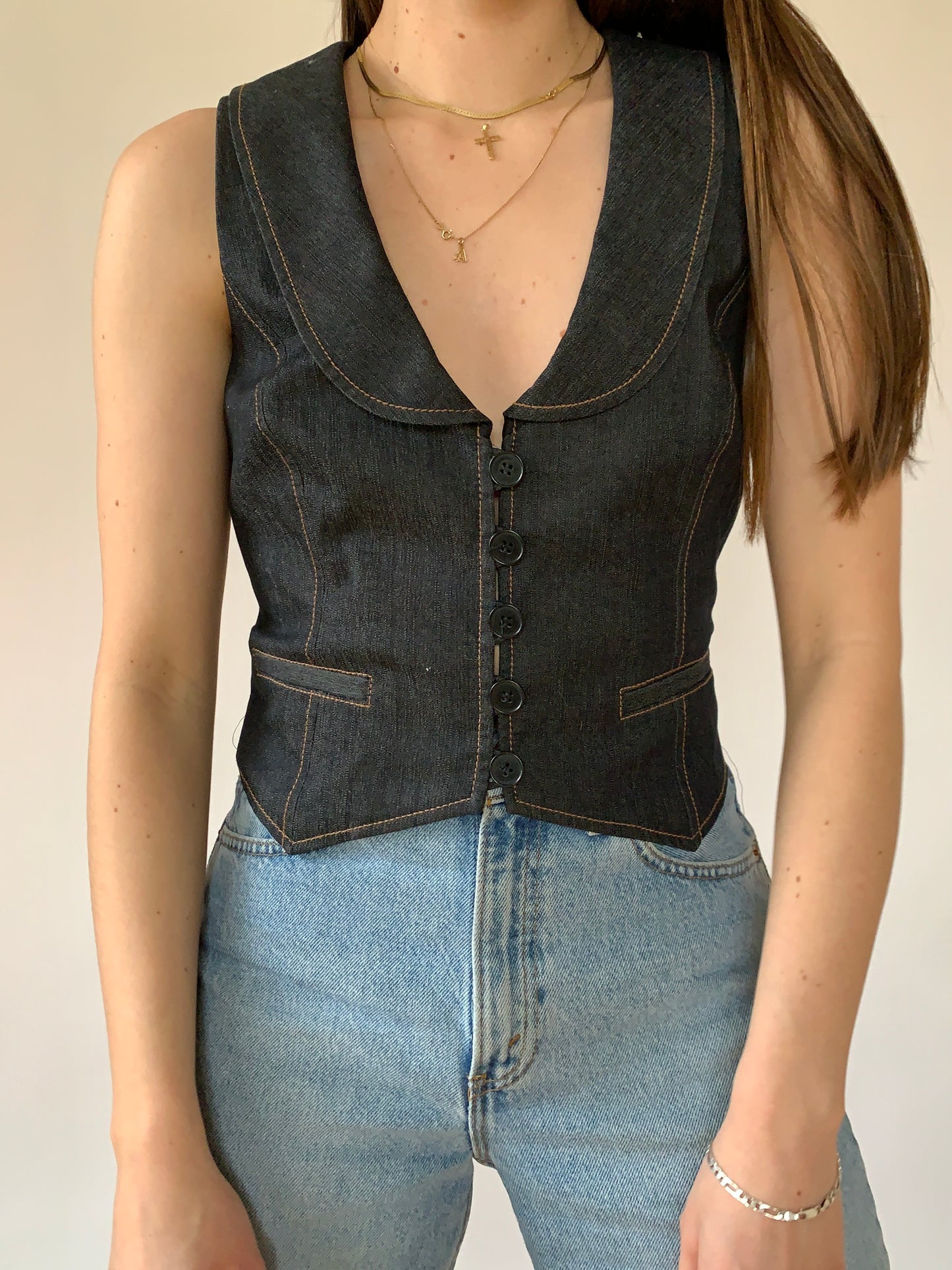 2000s Denim Vest