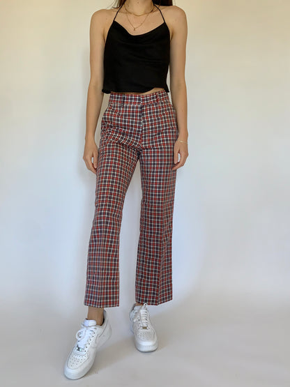 Vintage 1960s Plaid Trousers