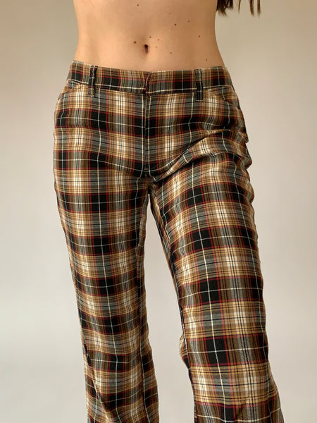 Y2K Plaid Flares