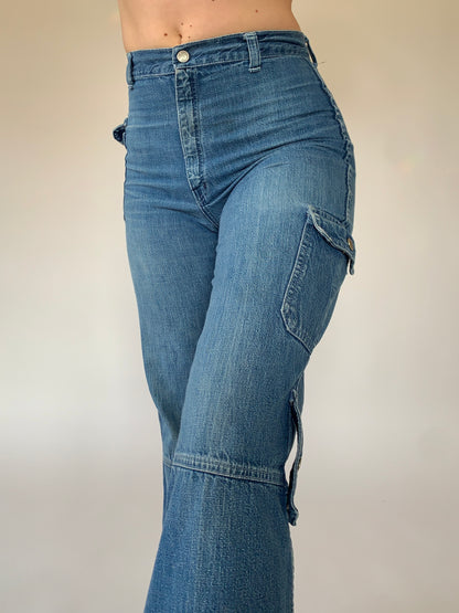 Vintage 1970s Cargo Jeans