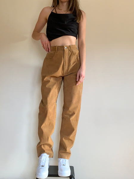 Vintage Guess Suede Leather Pants