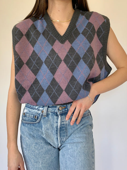 Vintage Argyle Sweater Vest