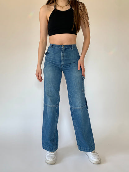 Vintage 1970s Cargo Jeans