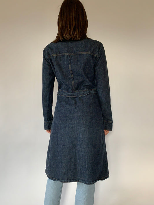 Vintage 1990s Denim Trench