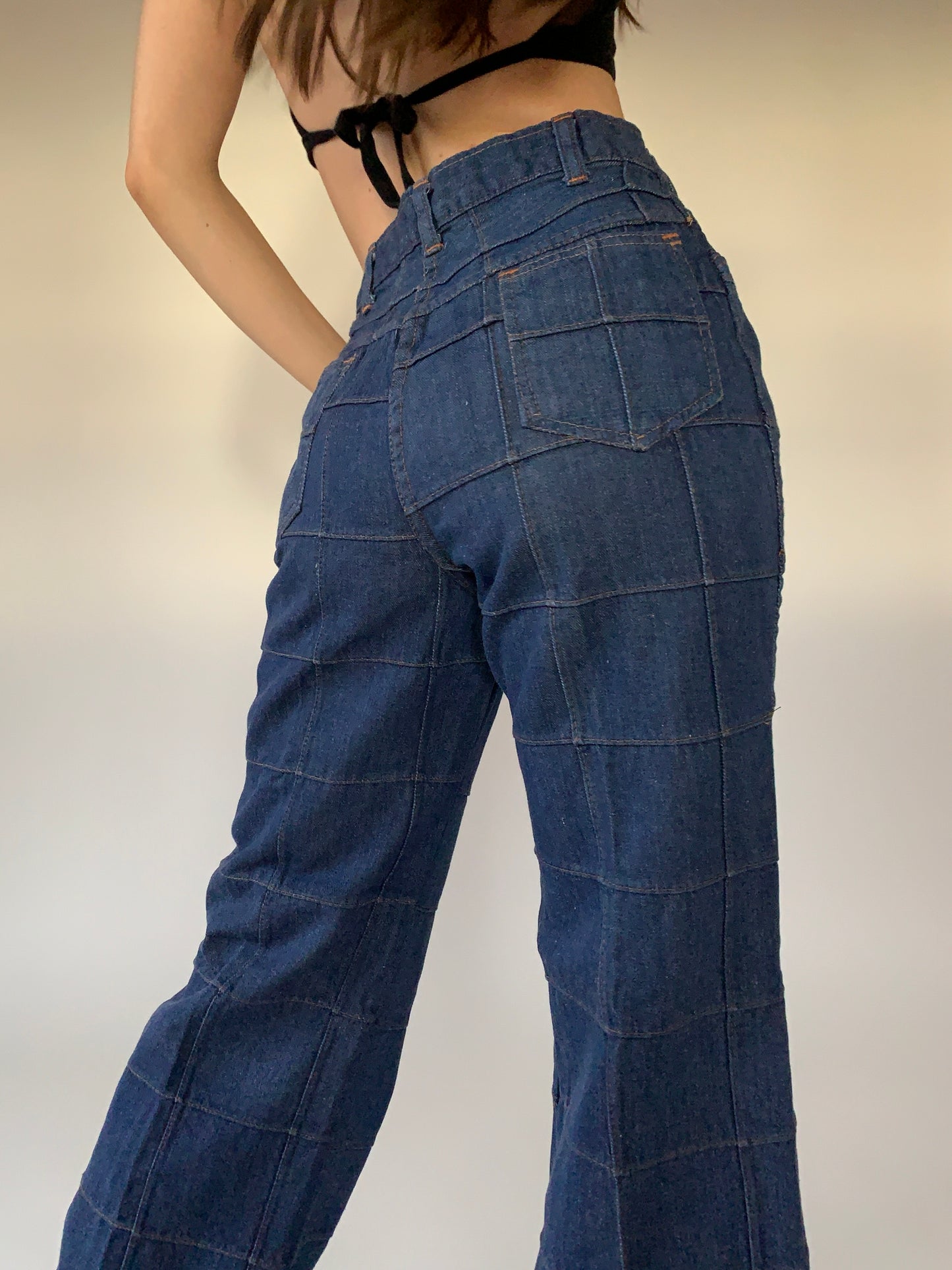 Vintage 1970s Deadstock Patchwork Jeans