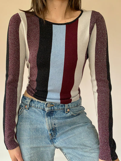 Striped Glitter Knit